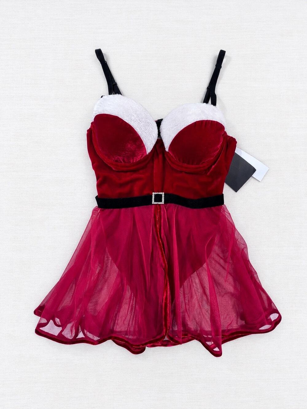 Seductivewear by Cinema Etoile Holiday Santa Babydoll Lingerie size M
